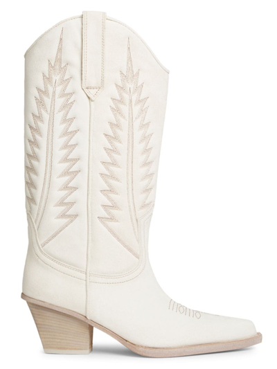 Paris Texas Women's Rosario 60mm Suede Cowboy Boots In Milk