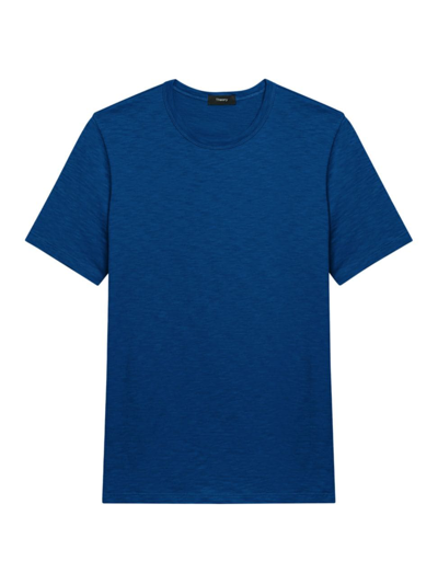 Theory Men's Essential Short-sleeve Cotton T-shirt In Estate Blue