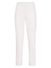 Brunello Cucinelli Stretch-cotton Capri Trousers In White