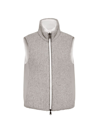 Brunello Cucinelli Ribbed-knit Padded Gilet In Lignite
