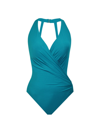 Miraclesuit Swim Women's Rock Solid Wrapsody One-piece Swimsuit In Maldives Blue