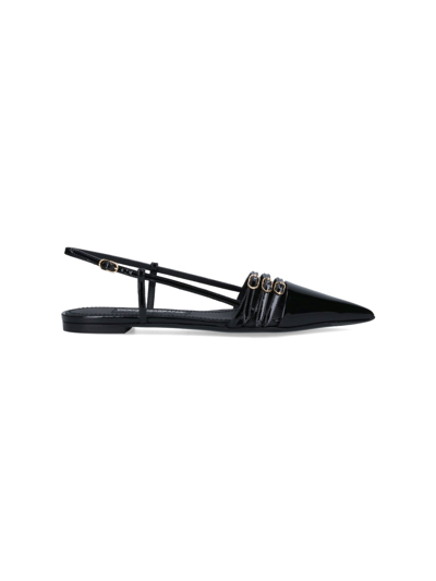 Dolce & Gabbana Slingback Strap Detail In Black  