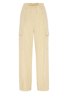 Brunello Cucinelli Women's Wrinkled Techno Cotton Gabardine Baggy Cargo Trousers In Cedar