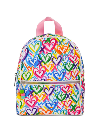 Iscream Corey Paige Hearts Mini Nylon Backpack In Neutral