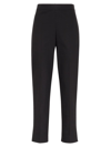 Brunello Cucinelli Cotton Straight-leg Pants With Monili Detail In Black