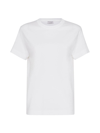 Brunello Cucinelli Cashmere-blend Knit Lurex T-shirt In Off White
