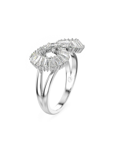 Swarovski Women's Hyperbola Rhodium-plated & Crystal Cocktail Ring In White Gold