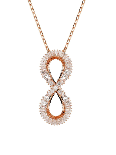 Swarovski Women's Hyperbola Rose-gold-plated & Crystal Necklace In Rose Gold