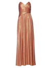 Retroféte Waldorf Floor-length Dress In Apricot