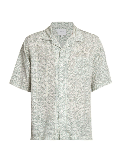 RHUDE MEN'S CRAVAT SILK SHIRT