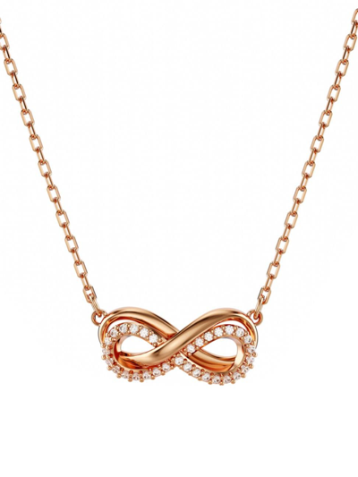 Swarovski Women's Hyperbola Rose Goldtone & Crystal Infinity Necklace