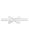 BRUNELLO CUCINELLI MEN'S COTTON AND SILK SATIN BOW TIE