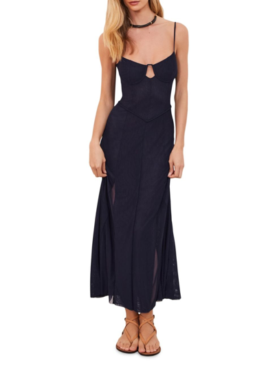 Vix By Paula Hermanny Women's Maya Bustier Midi Dress In Navy