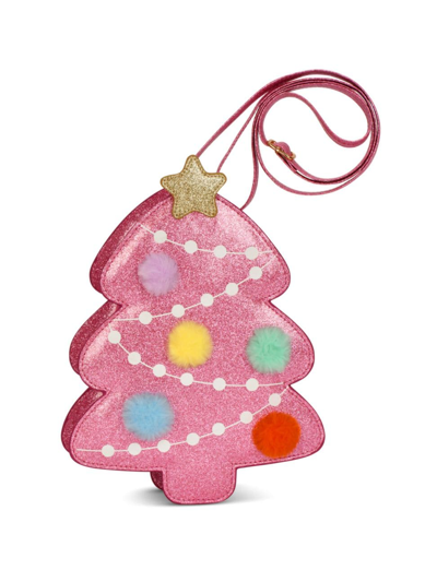 Iscream Girl's Candy Christmas Tree Faux Leather Crossbody Bag In Pink