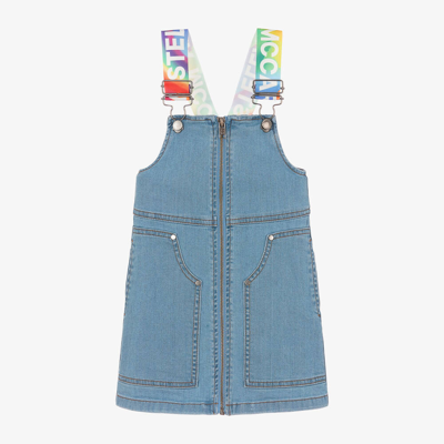 Stella Mccartney Babies'  Kids Girls Blue Denim Pinafore Dress