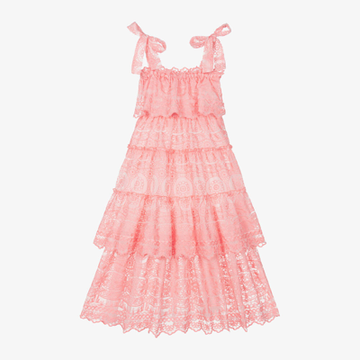 Marlo Kids' Girls Pink Embroidered Juniper Dress