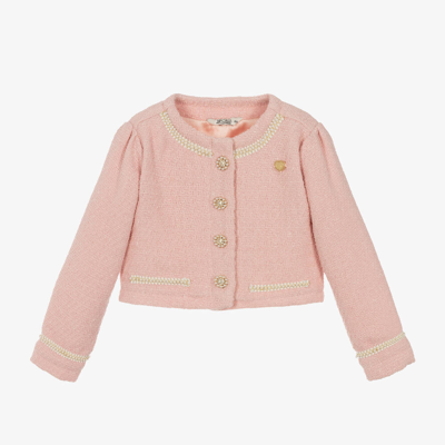 Le Chic Kids' Girls Pink Tweed Jacket