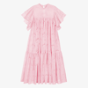 PETITE AMALIE GIRLS PINK BRODERIE ANGLAISE DRESS