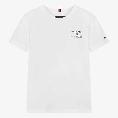 Tommy Hilfiger Teen Boys White Cotton T-shirt