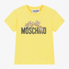 Moschino Baby Babies' Yellow Cotton Teddy Bear T-shirt