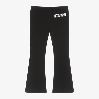 Moschino Kid-teen Babies' Girls Black Cotton Flared Trousers