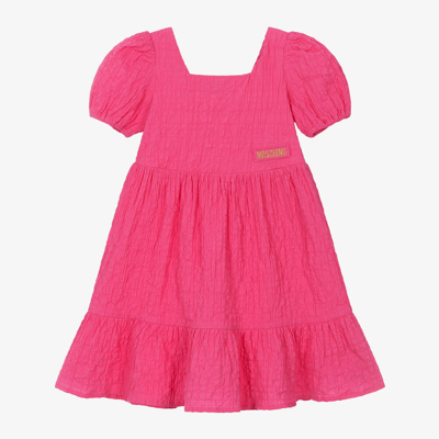 Moschino Kid-teen Babies' Girls Pink Puffed Sleeve Cotton Dress
