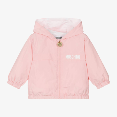 Moschino Baby Babies' Girls Pink Teddy Bear Hooded Coat