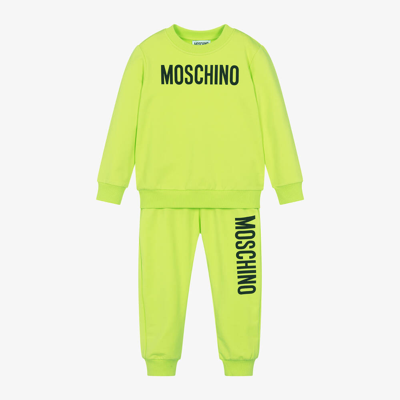 Moschino Kid-teen Lime Green Cotton Tracksuit
