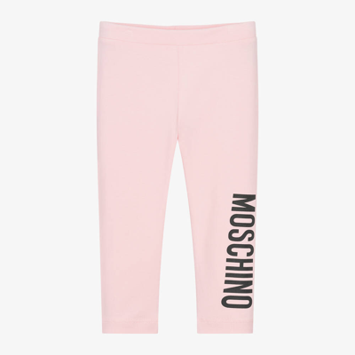 Moschino Baby Babies' Girls Pink Cotton Leggings