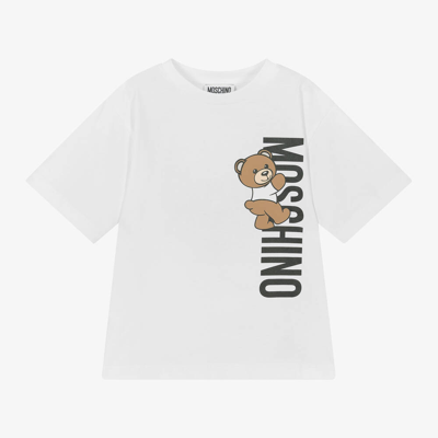 Moschino Kid-teen White Cotton Teddy Bear Maxi T-shirt