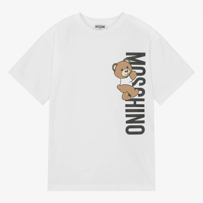 Moschino Kid-teen Teen White Cotton Teddy Bear Maxi T-shirt