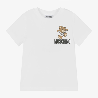 Moschino Kid-teen Babies' White Cotton Teddy Bear T-shirt