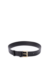 Prada Black Saffiano Leather Belt In Black  