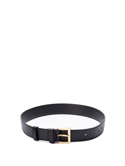Prada Saffiano Leather Belt In Black  