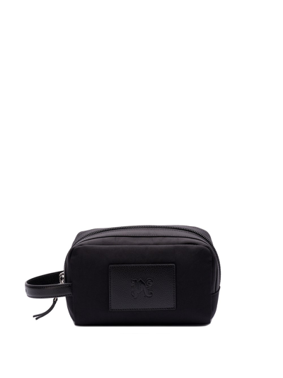Palm Angels `monogram` Pouch In Black  