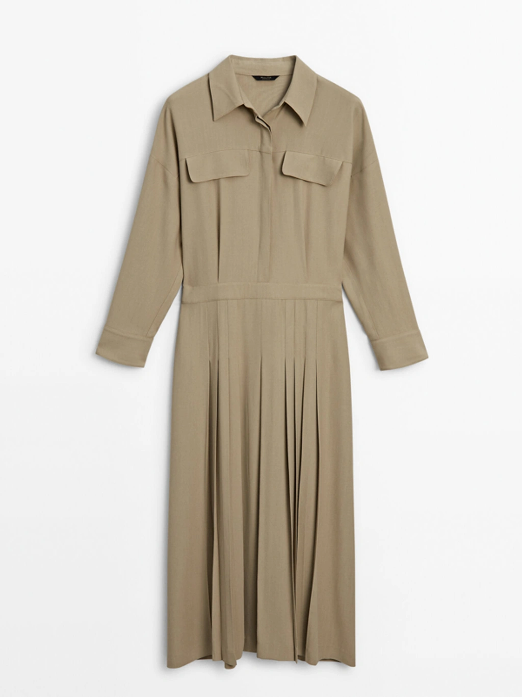 massimo dutti box pleat shirt dress Massimo Dutti