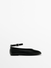 MASSIMO DUTTI BALLET FLATS WITH DETACHABLE STRAP