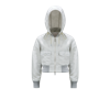 Moncler Briseo Satin Bomber Jacket In Gris
