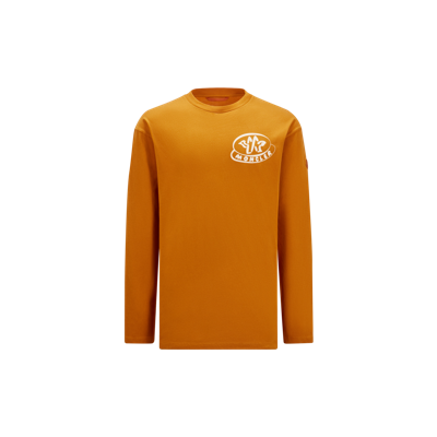 Moncler Collection Logo Long Sleeve T-shirt Orange