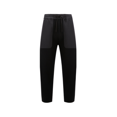 Moncler Collection Cotton Jogging Pants Black In Noir