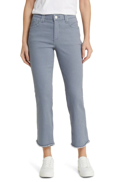 Wit & Wisdom 'ab'solution Frayed High Waist Ankle Flare Jeans In Blue Shadow