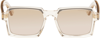 CUTLER AND GROSS BEIGE 1305 SQUARE SUNGLASSES