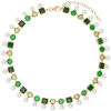 VEERT WHITE & GOLD 'THE GREEN PEARL SHAPE' NECKLACE