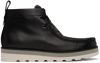 Coach Signature Logo-jacquard Leather Boots In Black