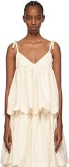 Le Petit Trou Off-white Carmen Camisole In Cream