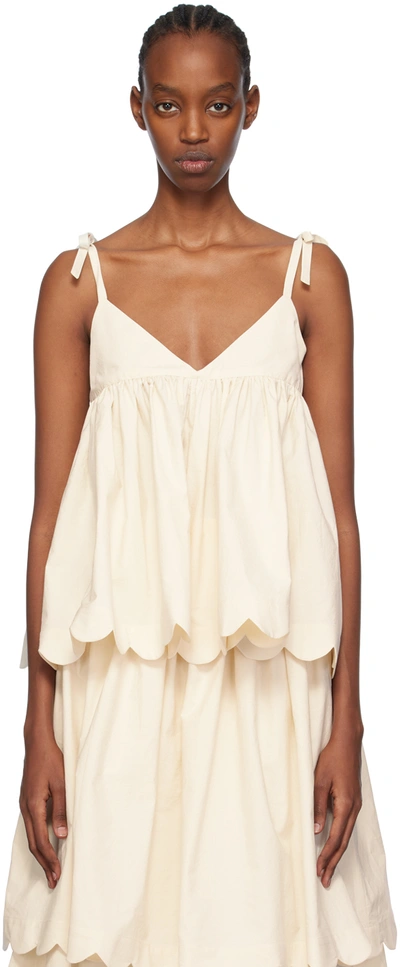 Le Petit Trou Off-white Carmen Camisole In Cream