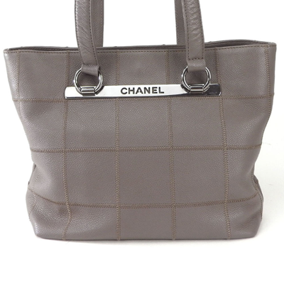 Pre-owned Chanel Grey Pony-style Calfskin Tote Bag ()