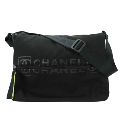 Pre-owned Chanel Sport Line Black Synthetic Shoulder Bag ()