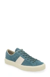 Tom Ford Cambridge Low Top Sneaker In Teal/ Cream