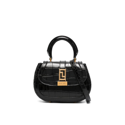 Versace Greca Goddess Bag In 1b00v_black__gold